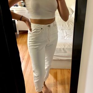 ASOS white mom jeans